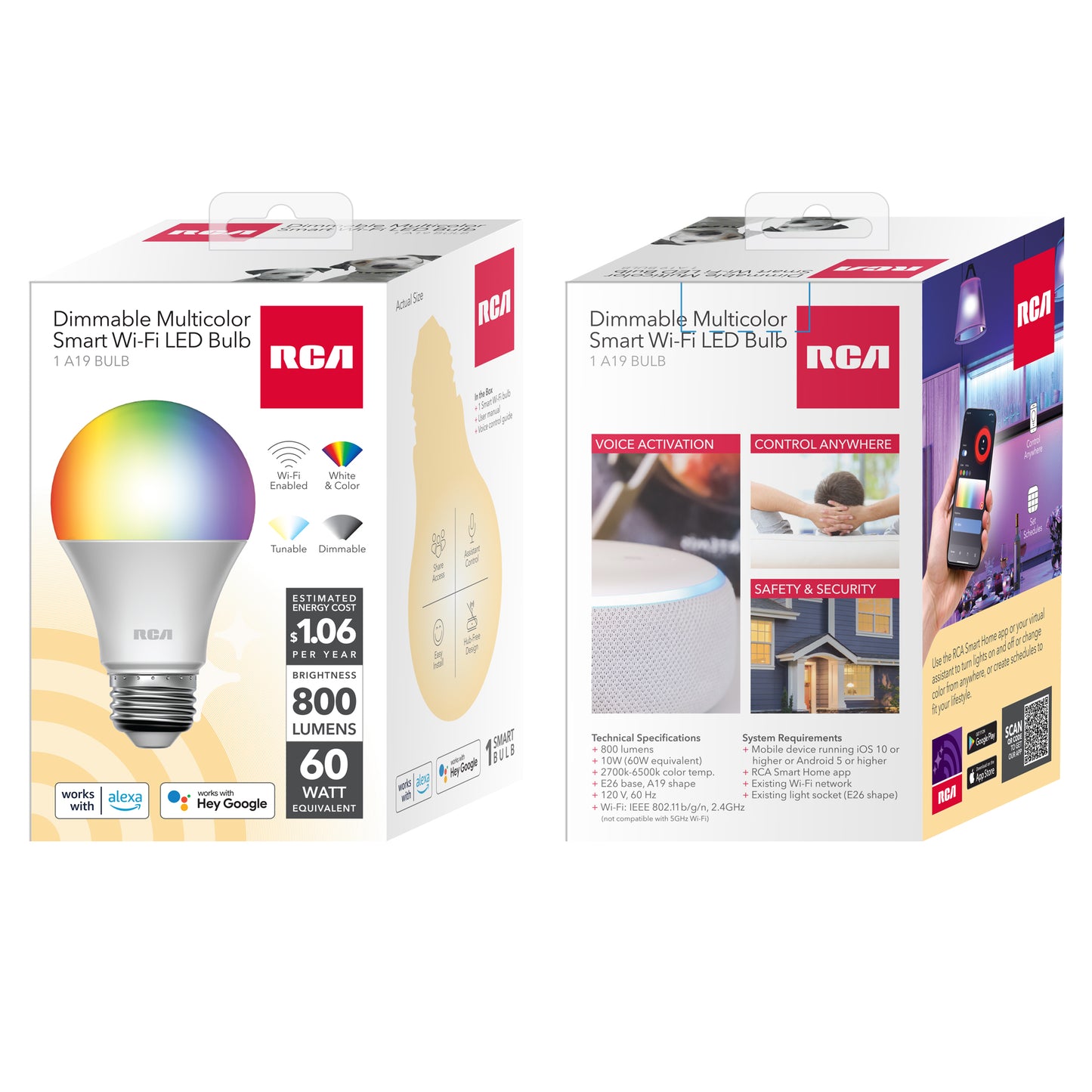 Dimmable Tunable A19 Multicolor Bulb