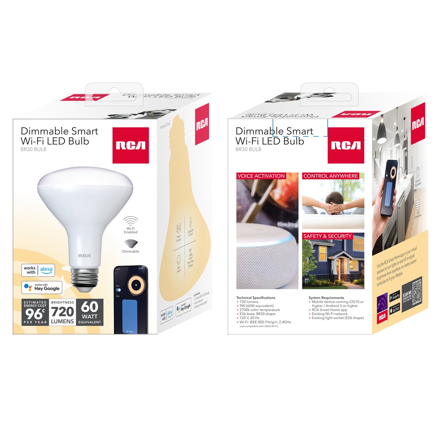 Dimmable BR30 White Bulb